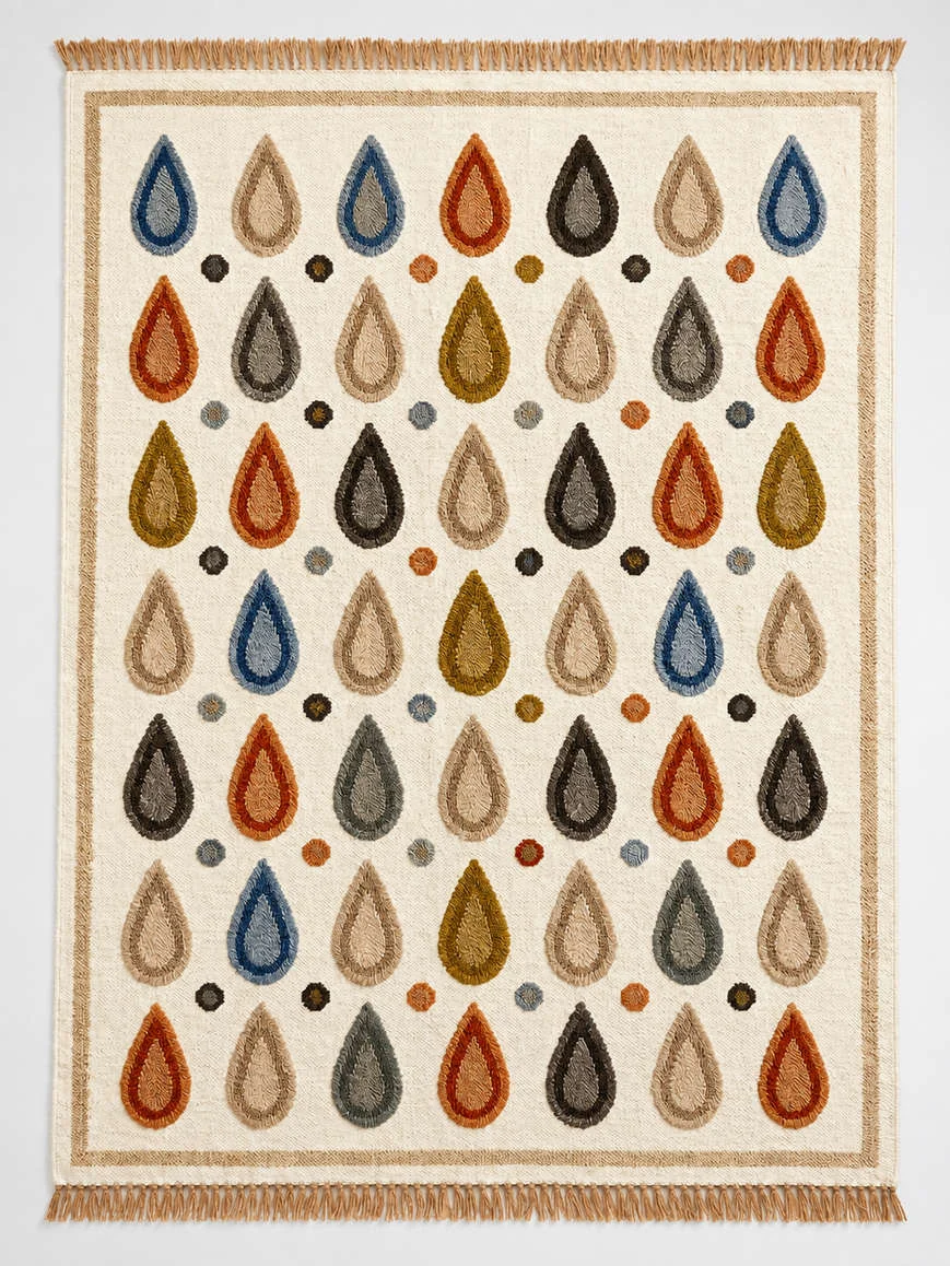 Teardrop Relief Dhurrie