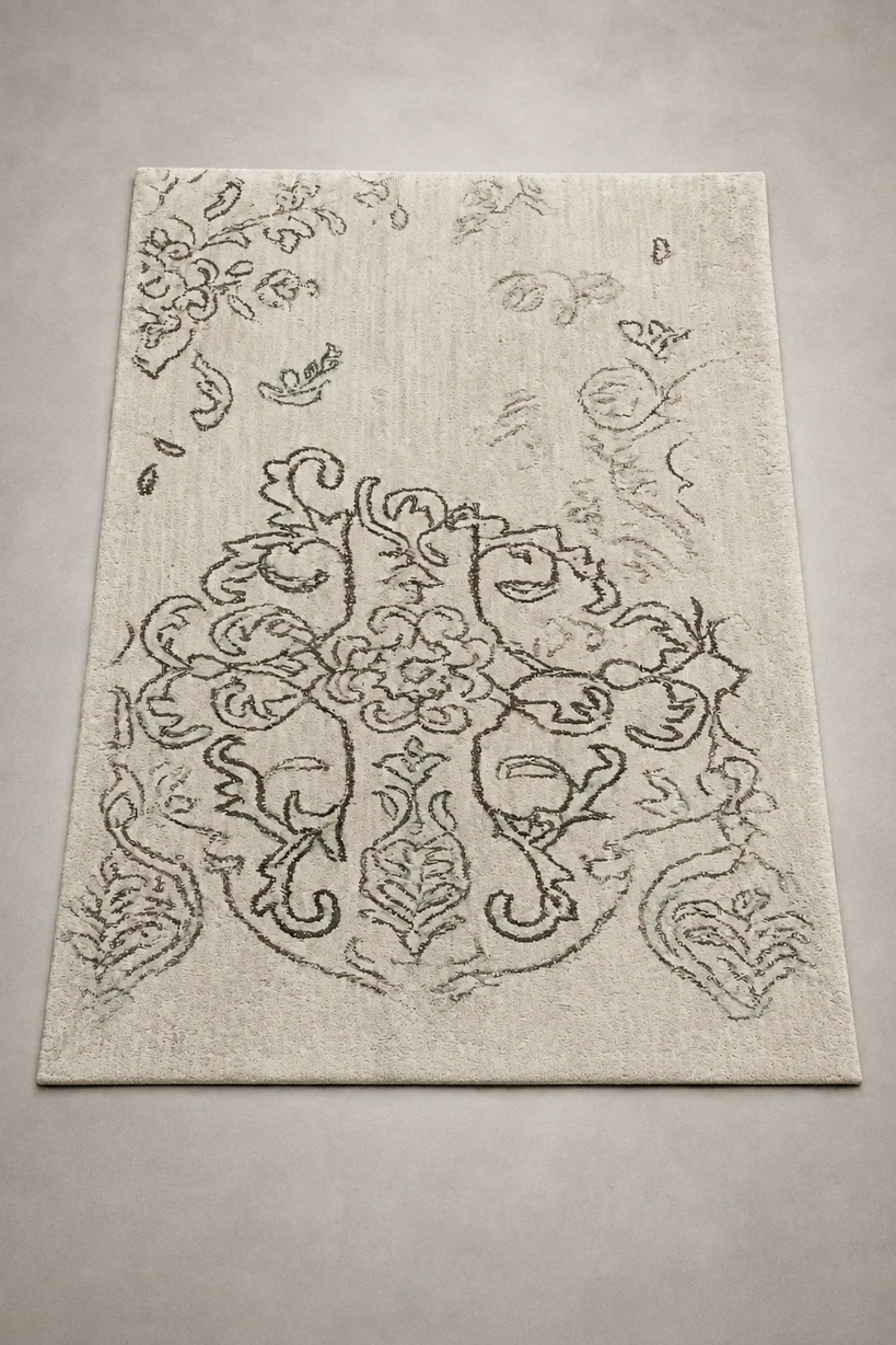 Silver Floral Relief